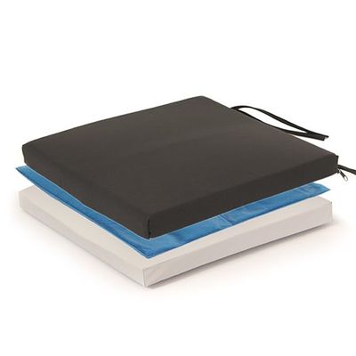 Protekt Breathable Gel Wheelchair Cushion with Straps - 16" x 16" x 4"