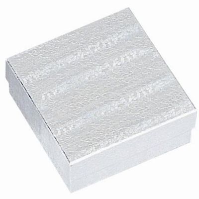 100 Cotton Filled Boxes Size 33, 3.5" x 3.5"x 1", Silver Size #33