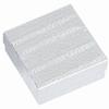 100 Cotton Filled Boxes Size 33, 3.5" x 3.5"x 1", Silver Size #33 view 1