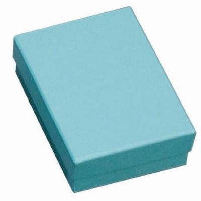 100 Cotton Filled Boxes, 2 1/8" x 1 5/8" x 3/4", Blue/Turquoise Size #11