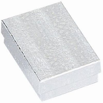 100 Cotton Filled Boxes, 2 1/8" x 1 5/8" x 3/4", Silver Size #11