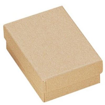 100 Cotton Filled Boxes, 2 5/8" x 1 3/4" x 1", Kraft Size #21