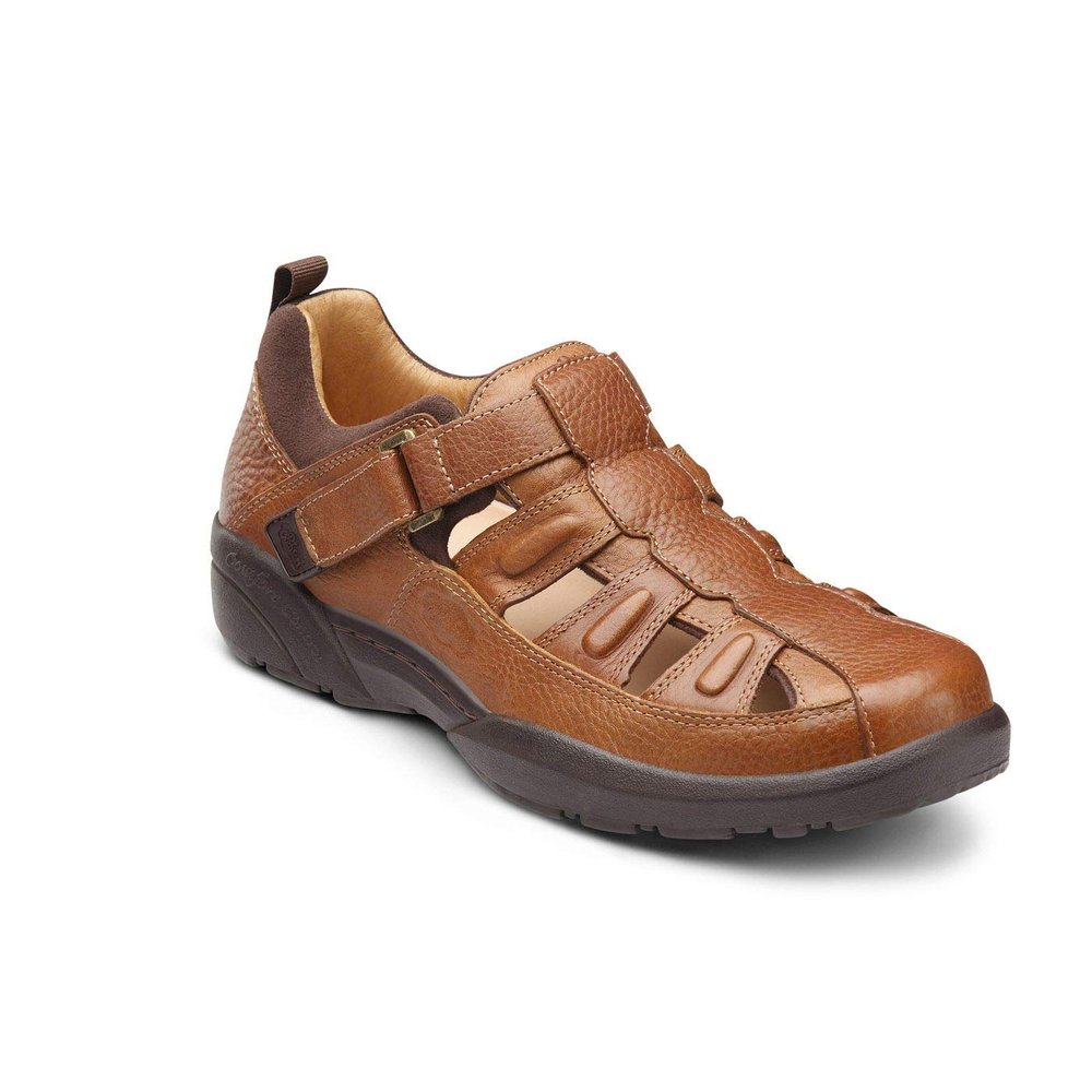 Dr. Comfort Fisherman Men's Therapeutic Diabetic Extra Depth Sandal: Chestnut 10.0 Wide (E/2E)