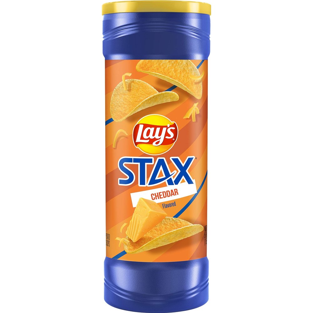 Lay's Stax Potato Crisps, Cheddar, 60.5 Ounce (Pack of 11)