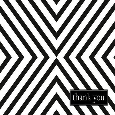 Caspari 84634.44 Cello Beautifully Designed Thank You Notecards (Pack of 8)