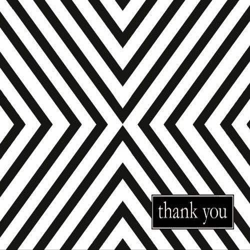 Caspari 84634.44 Cello Beautifully Designed Thank You Notecards (Pack of 8)