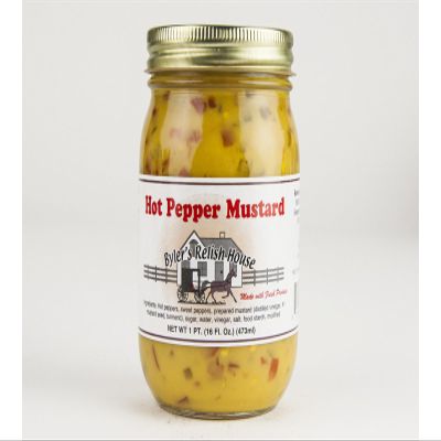 Amish Hot Pepper Mustard Byler's Relish House - Two Jars
