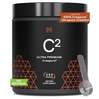 HPN C2 Creatine Monohydrate for Performance, Recovery, Strength, Working Out, Vegan, Non-GMO, Dairy and Soy Free, Independently Tested, Ultrapure Premium Creapure (100 Servings)