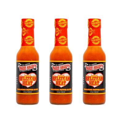 Marie Sharps Belizean Heat Habanero Pepper Sauce, 5 oz | Extra Hot Gourmet Hot Sauce from Belize | All-Natural, No Artificial Preservatives | Bold Flavor with Fiery Kick (Pack of 3)