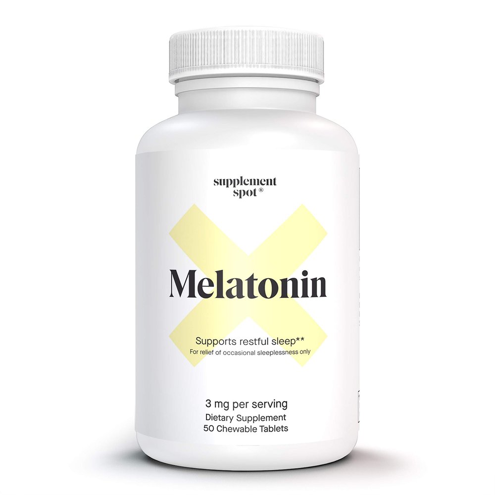 Supplement Spot Pure Melatonin 3mg Tablets to Support Restful Sleep  Fast Dissolve Melatonin - Chewable Melatonin (50 Ct)
