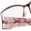 Foster Grant Women's Leelah Rectangular Reading Glasses, Matte Brown/Transparent, 52 mm, +1.25 view 4