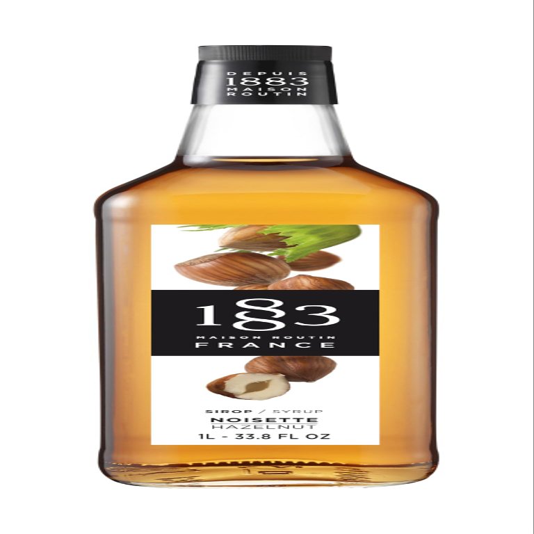 1883 Hazelnut Coffee Syrup,for Drinks, Made in France, 1 Liter Glass Bottle
