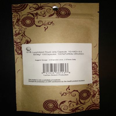 100% Pure Royal Jelly Powder Lyophilized Antiaging 400Mg *200Capsules, 10-HAD 6.0%