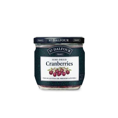 St. Dalfour Semi-Dried Cranberries - 7 oz All Natural, No Preservatives or Artificial Ingredients - Made in France - 100% From Fruit