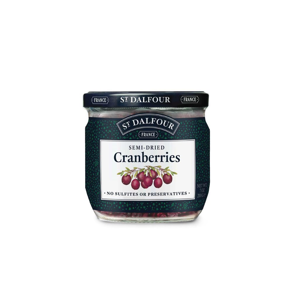 St. Dalfour Semi-Dried Cranberries - 7 oz  All Natural, No Preservatives or Artificial Ingredients - Made in France - 100% From Fruit