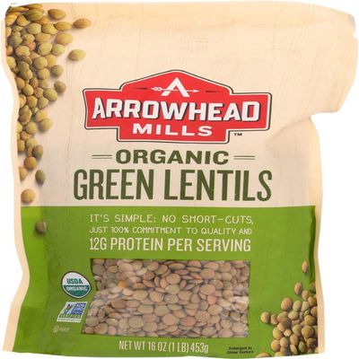 Arrowhead Mills Organic Green Lentils -- 16 oz