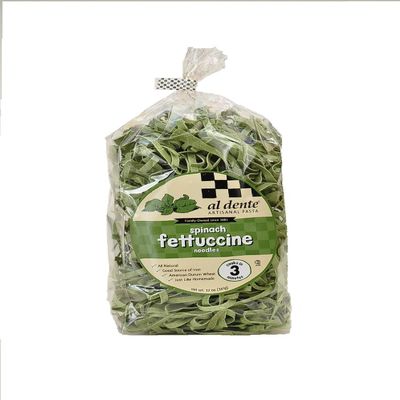 Al Dente Spinach Fettuccine, 12-Ounce Bag (Pack of 2)