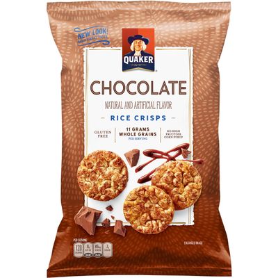 Quaker Rice Crisps, Chocolate, 7.04 oz Bags, 6 Count