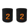 Couver Women Black Number 2 Sports/Athletic Terry Cloth Sweat Wristband, 1 Pair view 1