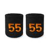Couver Women Black Number 55 Sports/Athletic Terry Cloth Sweat Wristband, 1 Pair view 1