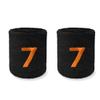 Couver Women Black Number 7 Sports/Athletic Terry Cloth Sweat Wristband, 1 Pair view 1
