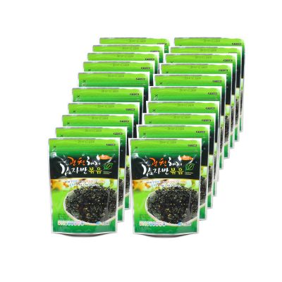 Fresh Korean Roasted Seaweed Flakes 20 Packs for Rice Ball, Nori Snack, Roasted with Sesame, Perilla Oil