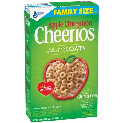 Apple Cinnamon Cheerios Gluten Free Cereal 22.7 oz Box
