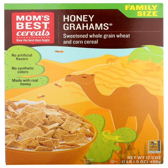 Mom's Best Honey Grahams Cereal 56x 17.5Oz
