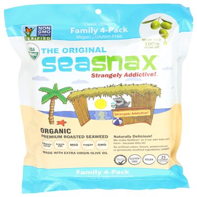 SeaSnax Classic Olive Family 4 Pack 12x 2.16 Oz