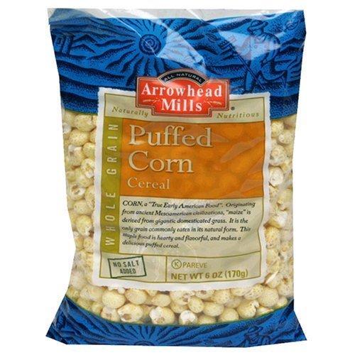 Arrowhead Mills Puffed Corn Cereal 48x each 6 Oz