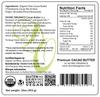 Divine Organics Raw Cacao Butter/Cocoa Butter - Certified Organic - Food Grade - Edible - Fragrant, Natural Skin Moisturizer (16 oz) view 3