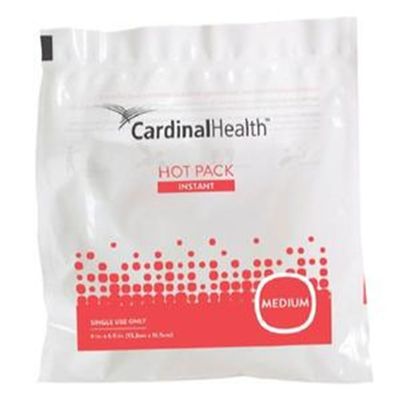 Cardinal Health 11450-040 Instant Heat Therapy Pack, Disposable, 6 x 6.5 in., Medium, 4 Packs of 10