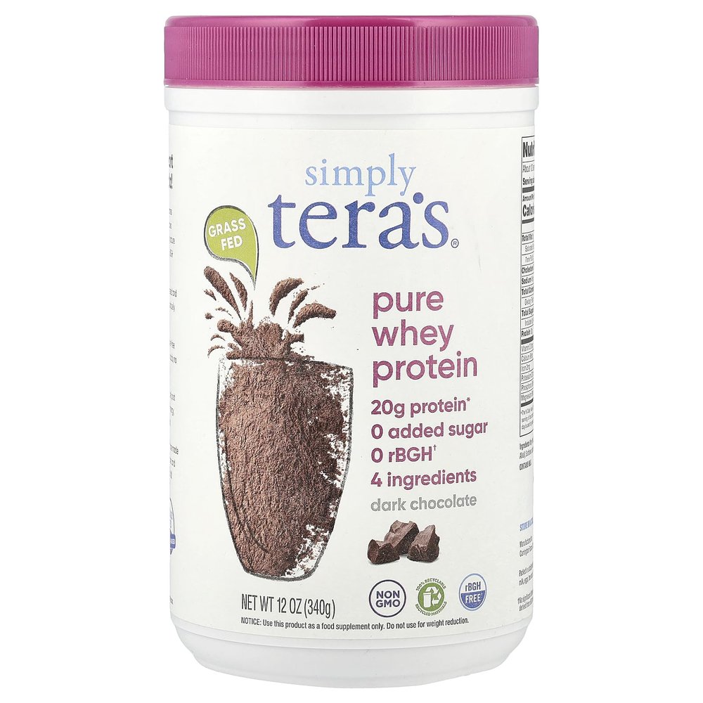 Tera's Whey Protein, Dark Chocolate, 12 OZ