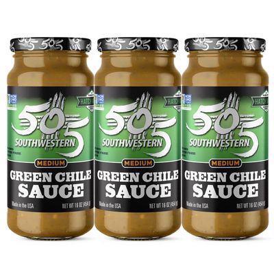 505 Southwestern 16oz Jar (Pack of 3, Select Flavor Below) (Green Chile Sauce - Medium)