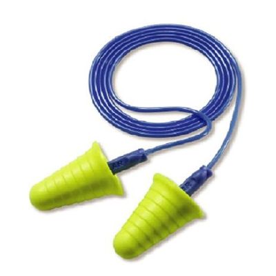 3M E-A-R Push-Ins with Grip Rings Corded Earplugs, Hearing Conservation 318-1009 in Poly Bag (Pack of 200)