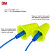 3M E-A-R Push-Ins with Grip Rings Corded Earplugs, Hearing Conservation 318-1009 in Poly Bag (Pack of 200) view 3