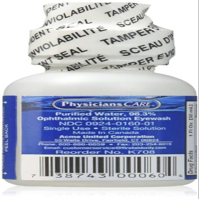 Pac-Kit K708 Eye Flush Solution, 1 oz. Bottle