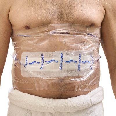 TIDI 50013-PKG AquaGuard Sheet 12 x 24 (Area of Coverage: 9.75 x 22) Shower Protection Sheet Self-Adhesive Moisture Barrier Wound Cover for Showering 7 Sheets Home Medical Supplies