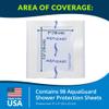 TIDI 50015-CSE AquaGuard Sheet  9 x 9  (Area of Coverage: 7 x 7.5)  Shower Protection Sheet  Self-Adhesive Moisture Barrier  Wound Cover for Showering  98 Sheets  Home Medical Supplies view 2