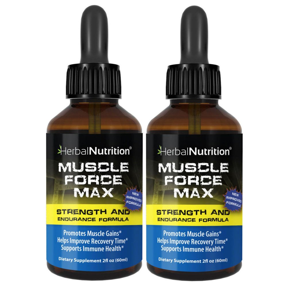 Muscle Force Strength and Endurance Spray Formula, 2 Bottle Pack, 175mg Proprietary Growth Formula, 2oz Per Bottle