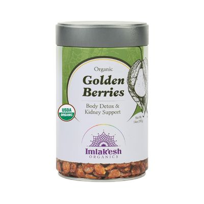 Imlakesh Organics - Organic Golden Berries - Superfruit Berries with Antioxidants and Vitamin C - Healthy Vegan Snacks with No Added Sugar - Non-GMO, and Gluten Free (16oz Glass Jar)