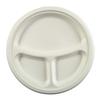 10" 3-Compartment PrimeWare Sugarcane Plate/Case / 500-ct. view 3