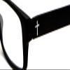 Disciple Shades Men's David Reading Glasses Black with silver cross-45mm Lens Width, 2x view 2