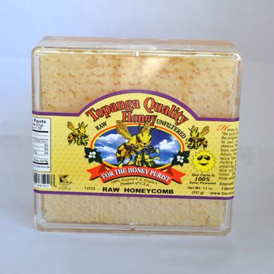 11oz Topanga Quality Honey Comb Raw Honeycomb, Unfiltered, Unpasturized, All Natural, Kosher