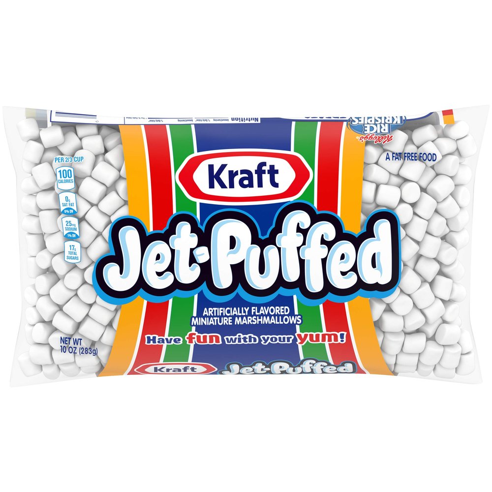 Jet Puffed Mini Marshmallow (10oz Bags, Pack of 12)