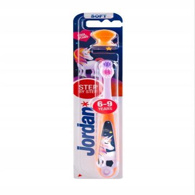 Jordan Tooth Brush Step 3, 6-8 Years, Assorted Colours, Pack of 1