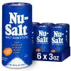 Nu-Salt Sodium-Free Salt Substitute, Contains Potassium Chloride, Table Salt Alternative, Vegan, Good for Chips, Pretzels, French Fries, Popcorn Seasoning, 3oz Shaker Bottle (Pack of 6) view 1