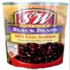 S&W Premium BLACK BEANS 50% LESS SODIUM 15oz (16 Pack) view 1