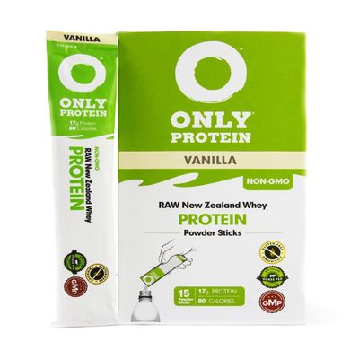 ONLY PROTEIN Vanilla Protein Powder Sticks (15 Pack)