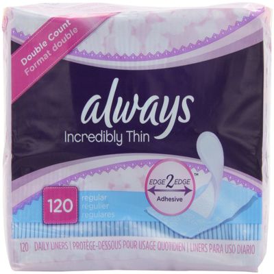 Always Incredibly Thin Regular Daily Liners, 480ct